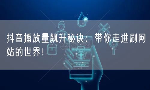 抖音播放量飙升秘诀：带你走进刷网站的世界！