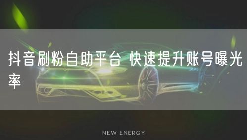 抖音刷粉自助平台 快速提升账号曝光率