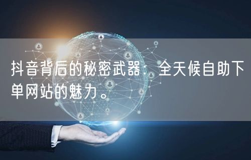 抖音背后的秘密武器:全天候自助下单网站的魅力。