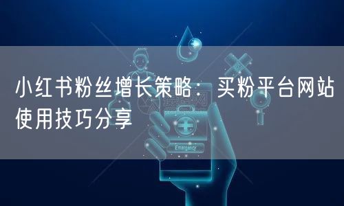 小红书粉丝增长策略:买粉平台网站使用技巧分享