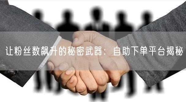 让粉丝数飙升的秘密武器:自助下单平台揭秘